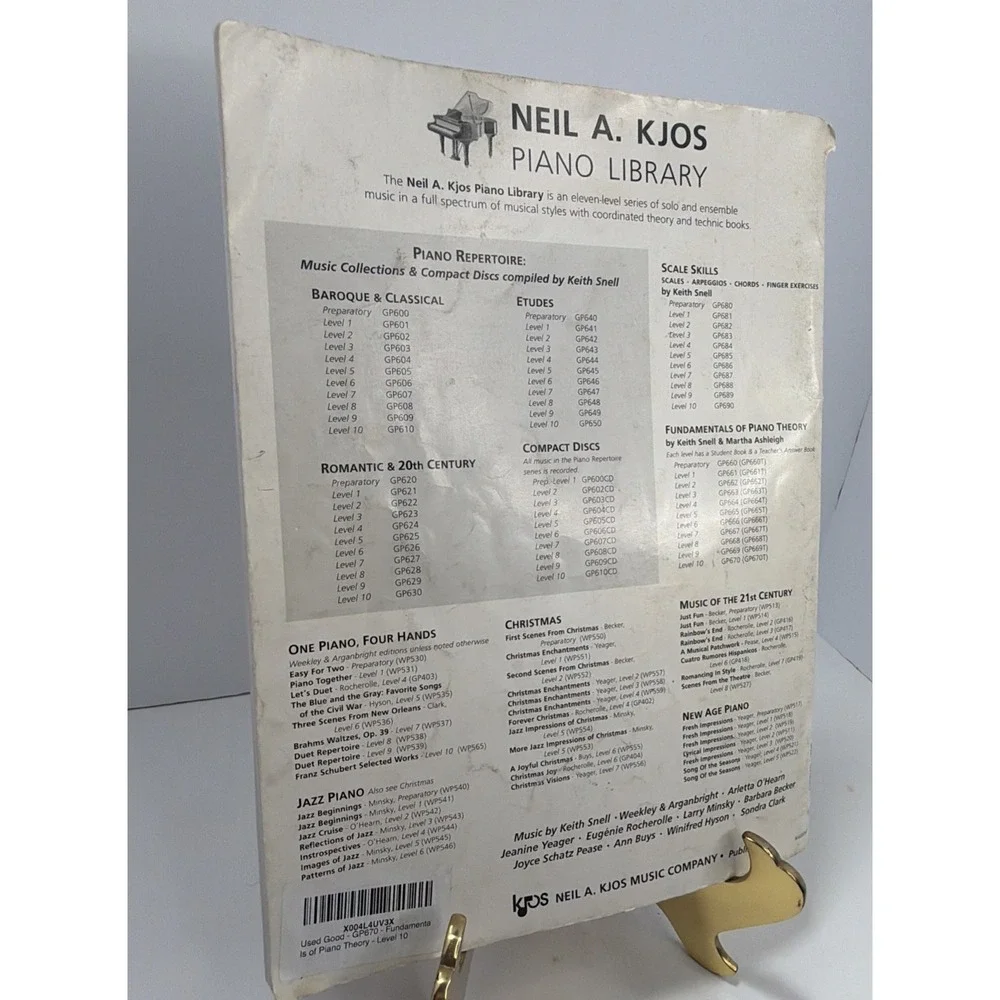 GP670 - Fundamentals of Piano Theory - Level 10 (Neil A. Kjos Piano Library)